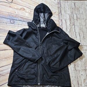 ADIDAS Climastorm Womens Small S Black  Hooded Lightweight Jacket‎ Long Sleeve